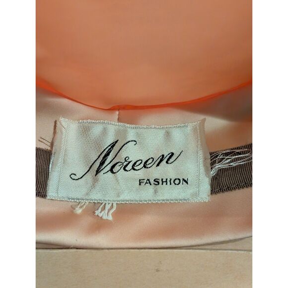 1965 Noreen Pillbox Hat w/ Veil • Satin & Fur‑Like Trim • Box + Receipt main image 11